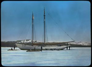 Image of The Bowdoin in Winter Quarters